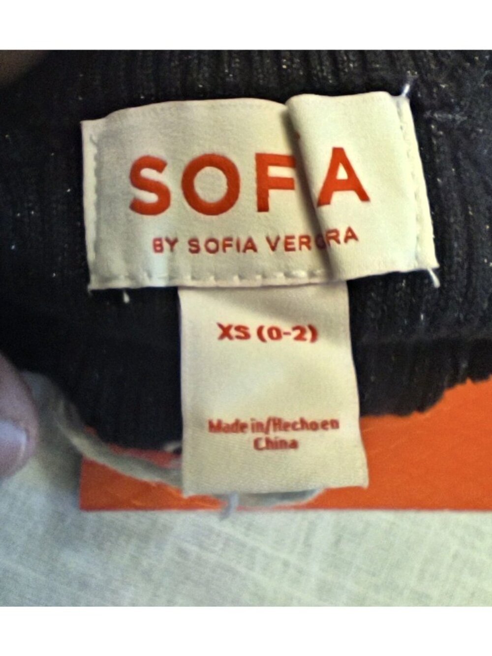 Sofia by Sofia Vergara Women’s XS Black Ribbed Keyhole Midi Dress - Picture 6 of 11